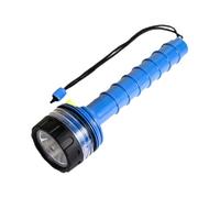 FewNvWa Scuba Diving Flashlight Underwater Light Torch Submersible Lamp PP Material Strong Brightness IPX8 Waterproof Suitable for Deep Sea Night, blue