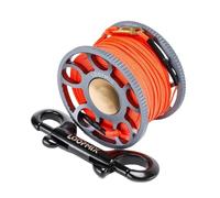 FewNvWa Scuba Diving Reel Finger Spool Aluminum Alloy Lightweight Construction Smooth Line Release Effortless Control Suitable for Cave Diving Wreck, gray