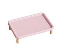 FewNvWa Shelf for Pet Food Dispensers, Washable, Raised Stand, Automatic Food And Water Dispenser Stand, Pink