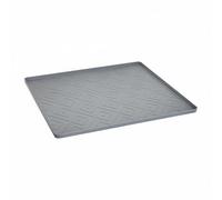 FewNvWa Silicone Pad Multi-Use Household Mat Textured Non-Slip Heat Resistant Flexible Silicone Rubber Suitable for Kitchen Appliance Protection Pet Feeding Station Workshop, Gray