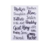 FewNvWa Silicone Stamp for DIY Crafting And Scrapbooking Journal, Family Members