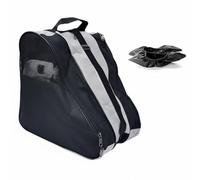 FewNvWa Skating Roller Inline Skate Carrier Tote Waterproof Nylon with Adjustable Shoulder Strap and Top Handle Suitable for, Black-Gray Three-Layer Thickened Roller Skating Bag + Shoe Covers