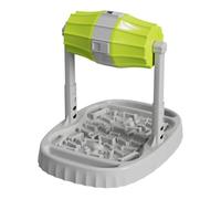 FewNvWa Slow Feeder Bowl Interactive Puzzle Dispenser with Rotating Barrel Maze Tray Raised Base suitable for pet mental daily meals, Green
