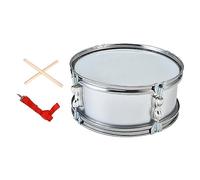 FewNvWa Snare Drum Percussion Instrument Drum Set Musical Instrument Stainless Steel Aluminum Shoulder Strap Drumsticks for Music Lessons Party Home, Argent