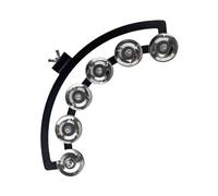 FewNvWa Snare Tambourine Hi Hat Tambourine Hand Cymbals Metal Bells Percussion Single Row Comfortable Handling for Music Lessons KTV Events Music School, 6 Jingles