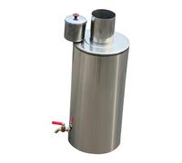FewNvWa Stoves Water Tank Tent Fireplace Boiler Stainless Steel Tank Heater Easy Connection for Various Stoves Heat Resistant for Outdoor Camping, 8cmx19cm