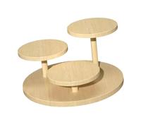FewNvWa Three-Tiered Counter Display, Wooden Shelf, Cake Stand, Doll Storage, 3 Layer