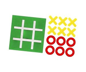 FewNvWa Toe Game Children's Felt Ornament Game Board Educational Board Game Interactive Learning Toy Made of Felt for Family Activities Children's Par, Green
