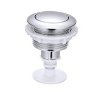 FewNvWa Toilet Flush Button Single Flush Button Multifunction Easy to Install Toilet Tank Accessory Spare Parts for Office, Silver