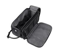 FewNvWa Toiletry Bag for Men Shower Makeup Bag PU Leather Water Resistant Large Organizer Handle Suitable for Sports Events Travel Planning, Black