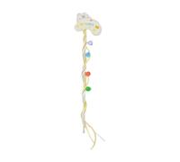 FewNvWa Toy, Cat Training Stick with Bell And Ribbons for Promoting Exercise And Social Easy to Transport, Yellow