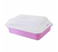 FewNvWa Vegetable Planting Tray Sprout Starter Tray Double- Insert Deep Water Reservoir Easy Soilless Growing Suitable for Home Kitchen Balcony Gardening, Purple, Deep With Lid