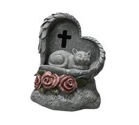 FewNvWa Weatherproof Pet Grave Marker with Solar Illumination, Cat