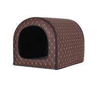 FewNvWa Winter Cat Dog Bed Pet Supplies Easy to Clean Abrasion-resistant Elastic Thermal Kennel Cat Nest for Home Use 3-7kg Pets Pup, Brown