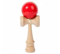 FewNvWa Wooden Ball Active Play Toss Challenge Simple Gameplay Handheld Strengthener Solid Build Suitable for Picnic Outings, Red, Large 120G