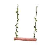 FewNvWa Wooden Birds Parrots Stand, Bird Hanging Hammock, Climbing Chicken Perch Ladder Stand for Indoor Outdoor, peach red