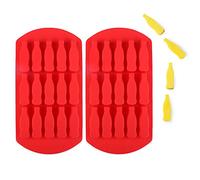 Fewo 2Pcs Cola Glass Bottle Ice Cube Tray, Cola Silicone Mold for Chocolate Candy Gummy Ice Cube Jello Jelly Cake Mini Soap Wax Crayon Melt