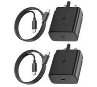 FEWRJG 2 Pack 45W Super Fast Charger Compatible with Samsung Galaxy S25/S25+/S25 Ultra/S24/S24 Ultra/S23/S23 Ultra/S22/S21/S20/A55/A54/A15/A14, USB C Plug with 1.8M USB Type C Charging Cable