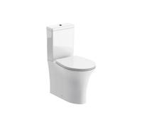 * Fewstone White Rimless Slim Closed Back Toilet Set With Soft Close Seat & Close Coupled Cistern