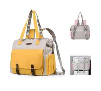 Fexkean 3 in 1 Diaper Bag Backpack,Travel Tote Converts into Backpack,Diaper Bag Tote,Waterproof Multi-Function Large Capacity Mommy Nappy Bag(T3039-Yellow)