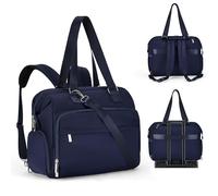 Fexkean Diaper Bag Tote,Large Travel Diaper Tote for Mom and Dad,Multifunction Baby Tote Bag for Boys and Girls with Pacifier Case and Changing Pad(U3039-Blue)