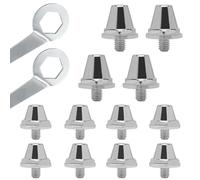 FEXPDL 12Pcs Multicolor Football Shoe Studs Replacement - Compatible with Nike, 11/13mm Aluminium Alloy, 2 Wrenches