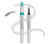 FEXPDL 3D Waterproof Microblading Eyebrow Pen 4 Fork Tip Tattoo Pencil Magical Precise Long Lasting Eye Brow Tint Makeup Natural Beauty Professional Brow Pen for Women and Man (Brown)
