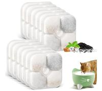 FEXPDL Cat Water Fountain Filters, 12 Pack Triple Action Sponge Filters Compatible with 2.5L/84.5 oz Catit PIXI Pet Fountain