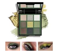 FEXPDL Green Eyeshadow Palette,Green Eye Shadows Eye Shadow Pallets for Women Longwearing & Waterproof Shimmer Eyeshadow Palette Highly Pigmented Dark