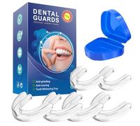 FEXPDL Mouth Guard for Teeth Grinding - 6 Pack Night Guard for Adults, 2 Sizes Anti Grinding Teeth Guard for Sleeping, Bruxism Protection