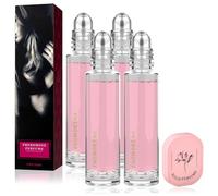 FEXPDL Pheromone Infused Essential Oil Perfume - 4 Pcs Roller Ball for Women & Men, 10ml with 1Pcs Balm