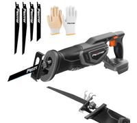 Fexrror 20V Cordless Reciprocating Saw Compatible with Makita 18V Battery, Tool-Free Blade Change, 22mm Stroke Length, 4 Saw Blades for Wood/Metal/PVC Cutting(No Battery Including)
