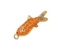 fexxkg Gold Plated Fish Jewelry Finding for Gifts Making Projects Pendants for Necklaces