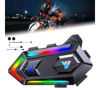 FEYA Motorcycle Helmet Speakers - Super Long Battery Life, Motorbike Headset Single Use Headset with Soft/Hard Mic,IPX6 Automatic Answer/Music Control/Intelligent Noise/Wake up Siri - Y-M20