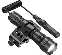 Feyachi LED Torches, Hunting Torch 1200 Lumens Tactical Flashlight with Picatinny Rails Mount Included Pressure Switch, Waterproof Small Flashlight for Outdoor Hiking Camping