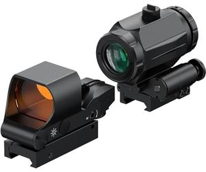 Feyachi M40 3X Red Dot Magnifier with RS-30 Reflex Sight Combo Kit, Multiple Reticle System Red Dot Sight & Magnifier Built-in Flip Mount Combo