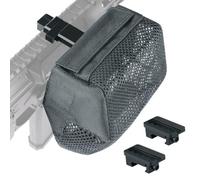 Feyachi Pic Rail Brass Catcher Heat Resistant Thickened Nylon Cartridge Casing Shell Catcher Net with Picatinny Rail Mount(Dark Grey)