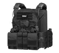 Feyachi TM-20 Magnetic Tactical Vest Airsoft Vest MOLLO System Multifunctional Quick Release Tactical Vest, Full Body Adjustable Magnetically Fixed One-Button Disassembly Vest