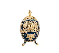 Feyarl Vintage Incense Burner Metal Zinc Incense Holder Aromatherapy Burner Holder with Removable Tray for Spa Yoga Home Office Tabletop(Blue)