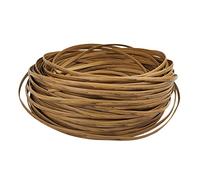 Feyart 7mm 80m Light Wood Grain PE Rattan Strip for Outdoor Rattan Furniture Repair, Plastic Wicker for Patio Furniture Restore