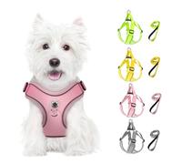 Feycig Dog Harness for Small Dogs, Anti-Pull Adjustable Reflective Harness, Breathable, Soft, Mesh Harness, Dog Lightweight Puppy Harness, Chest Harness with Handle (Pink, X-Small)