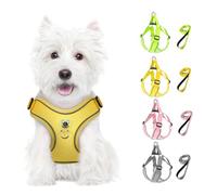 Feycig Dog Harness for Small Dogs, Anti-Pull Adjustable, Reflective Harness, Breathable, Soft, Mesh Harness, Dog Lightweight Puppy Harness, Chest Harness with Handle (Yellow, Large)