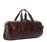 FEYNSINN Travel Bag Holdall Finlay Medium Duffel Bag Real Leather Weekender Duffle Leather Bag Women Men Unisex Brown