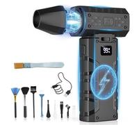 Feyoalix Brushless Motor 130000RPM Turbo Fan Turbo Handheld Blower 100 Gears for Camping/Car Cleaning/Dust Removal