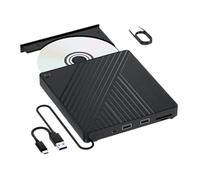 Feyoalix External Bluray Optical Drive 5 in 1 DVD/CD Burner BD Reader Writer with USB Port SD/TF Card Slot for Laptop PC Desktop