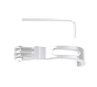 Feyoalix Folding Bicycle Front Fork Lamp Bracket Bicycle Lamp Extension Bracket Aluminum Alloy Extension Fittings Silver