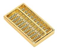 Feyoalix Mini Brass Abacus Vintage Style Chinese Math Tool Ideal for Decoration and Education