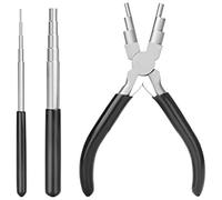Feyoalix Wire Looping Tool Wire Looping Mandrel and 6 in 1 Bail Making Plier for Jewelry Wire Wrapping and Jump Forming Black