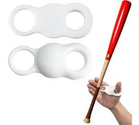 FEYRUN Baseball Thumb Guard Soft Silicone for Reduced Bat Sting, Swing Hitting Trainer Aid (White)