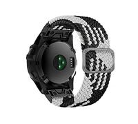 Feysentoe Replacement Watchband Compatible with Garmin Fenix 7/6/5/approach s62 Watch Strap.(black and white)